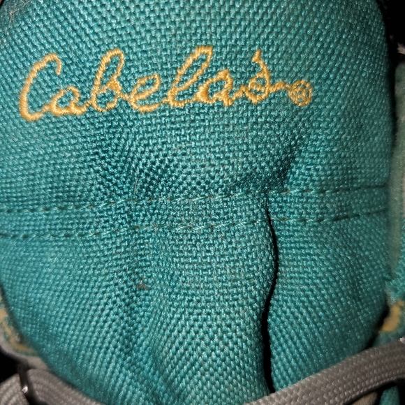 Cabela's Gray Leather/Aqua Lace-Up Hiking Ankle Boots Women's Size 6 - Picture 9 of 10